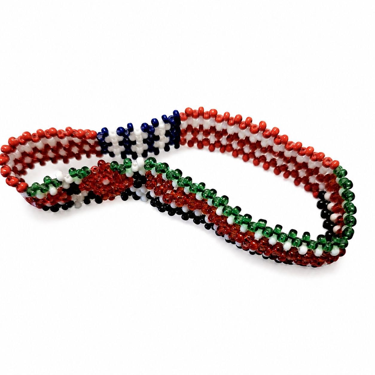 Handcrafted African Beaded Bracelet (Kenyan Flag Adult)