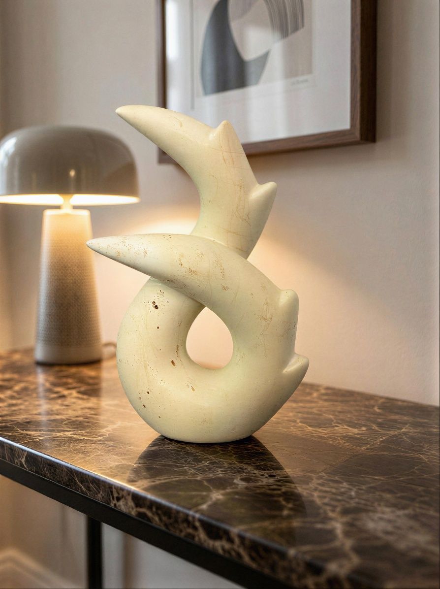 Handcrafted Soapstone Abstract Sculpture,