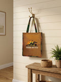 African Safari Tote Bag, African Safari Theme, Ankara Print Trim, Zippered, Shoulder Bag