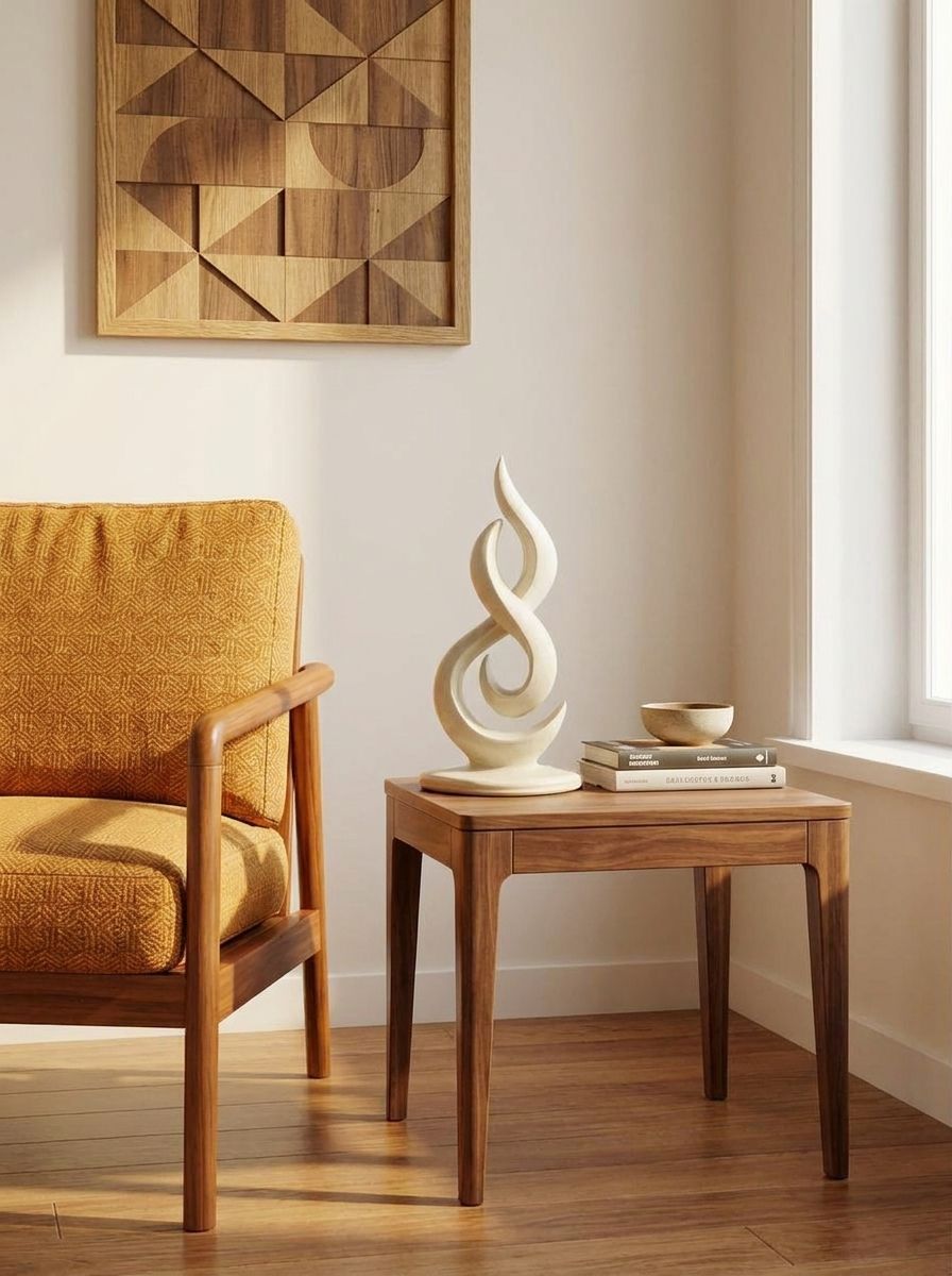 Handcrafted Soapstone Abstract Flame Sculpture