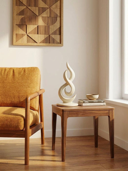 Handcrafted Soapstone Abstract Flame Sculpture